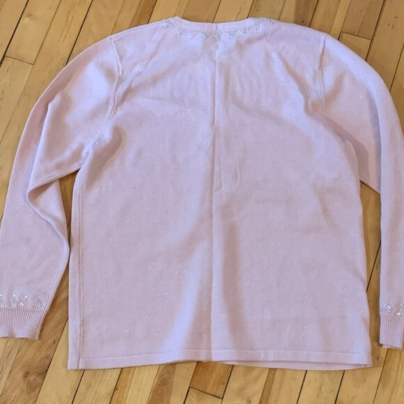 Bob Mackie Pink Vintage Embroidered Cardigan - Picture 3 of 14